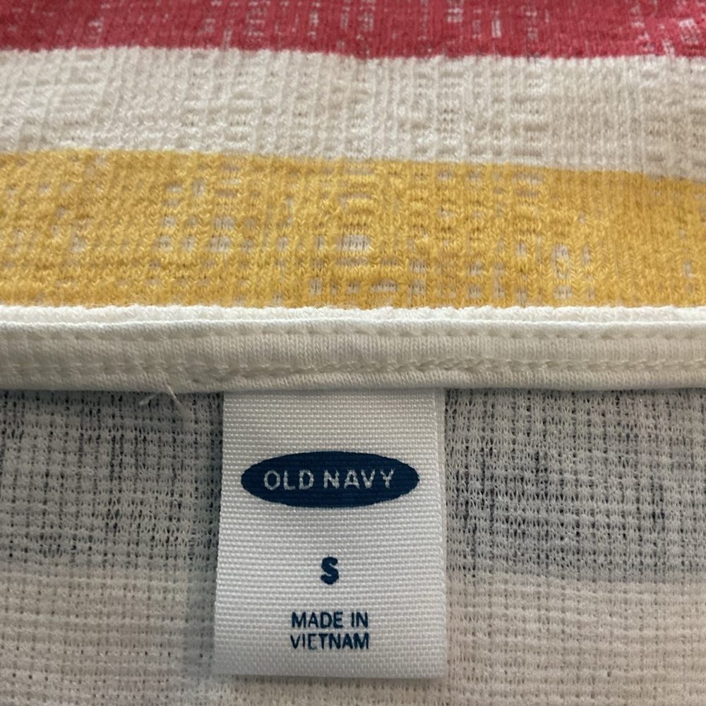 NWT Old Navy Red, Yellow, navy & White Striped Women's Top - Picture 3 of 7